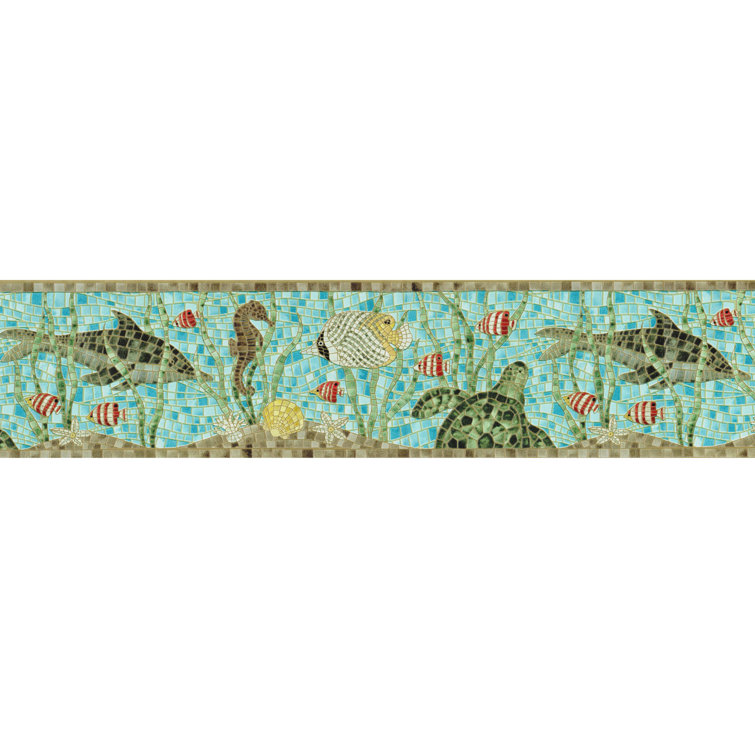 Highland Dunes Alizia Mosaic Under The Sea Wallpaper Border Wayfair